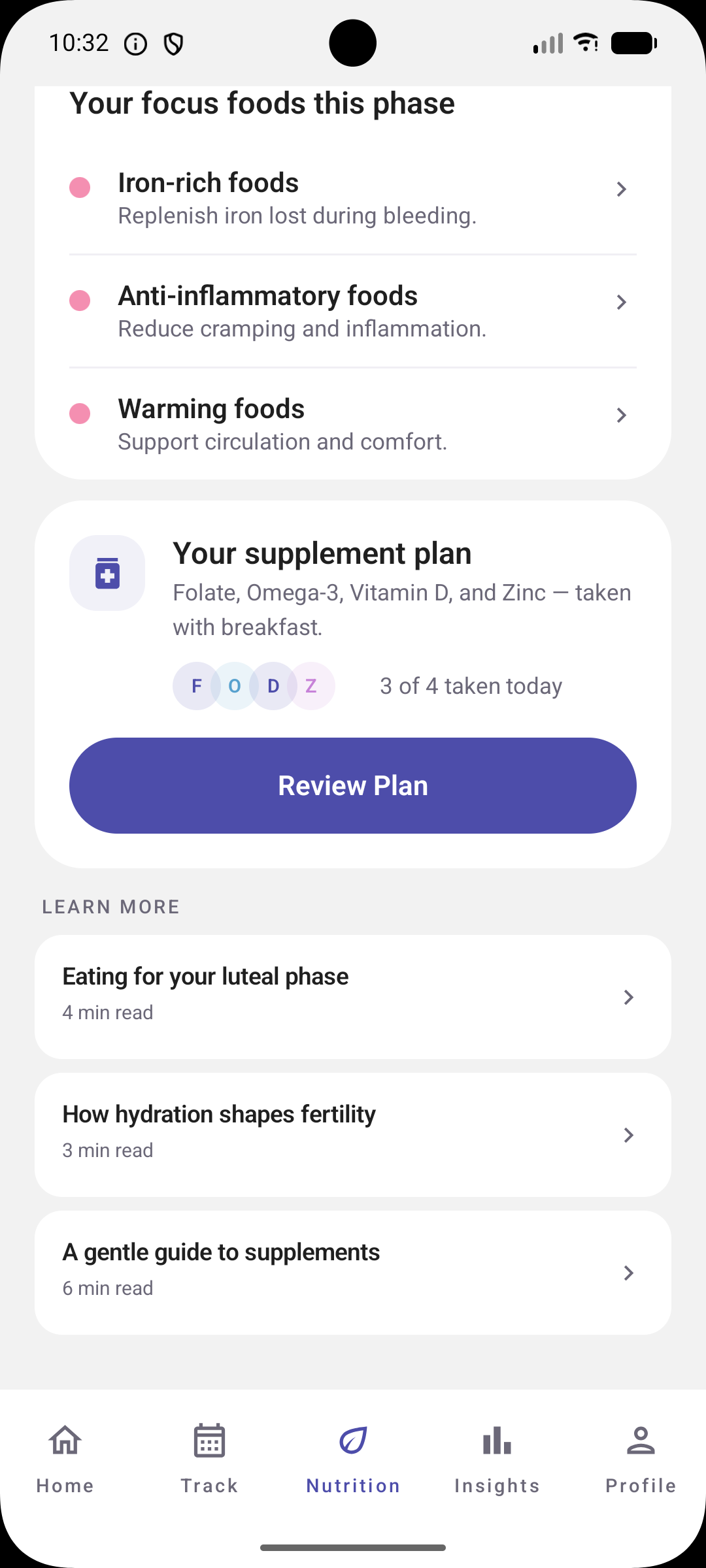 Your focus foods, matched to your phase